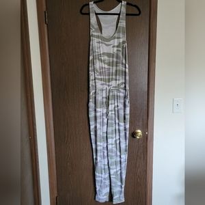 Aerie Camo Green Lightweight Jumpsuit with pockets